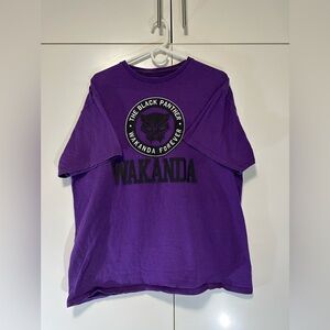 Marvel Black Panther T Shirt Size M Purple Graphic Tee Adult Short Sleeve Comics
